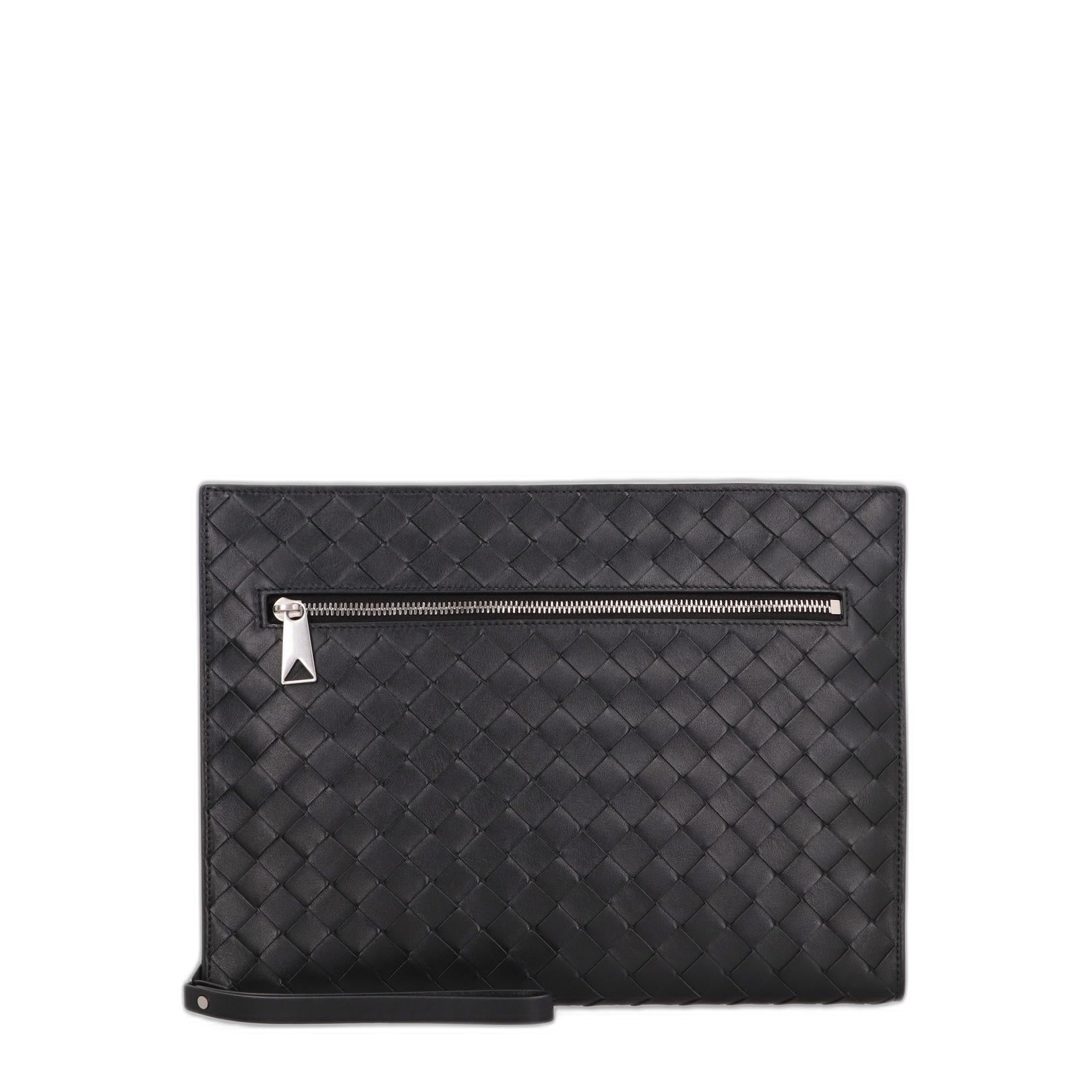 Intrecciato Vn Document Case - Black