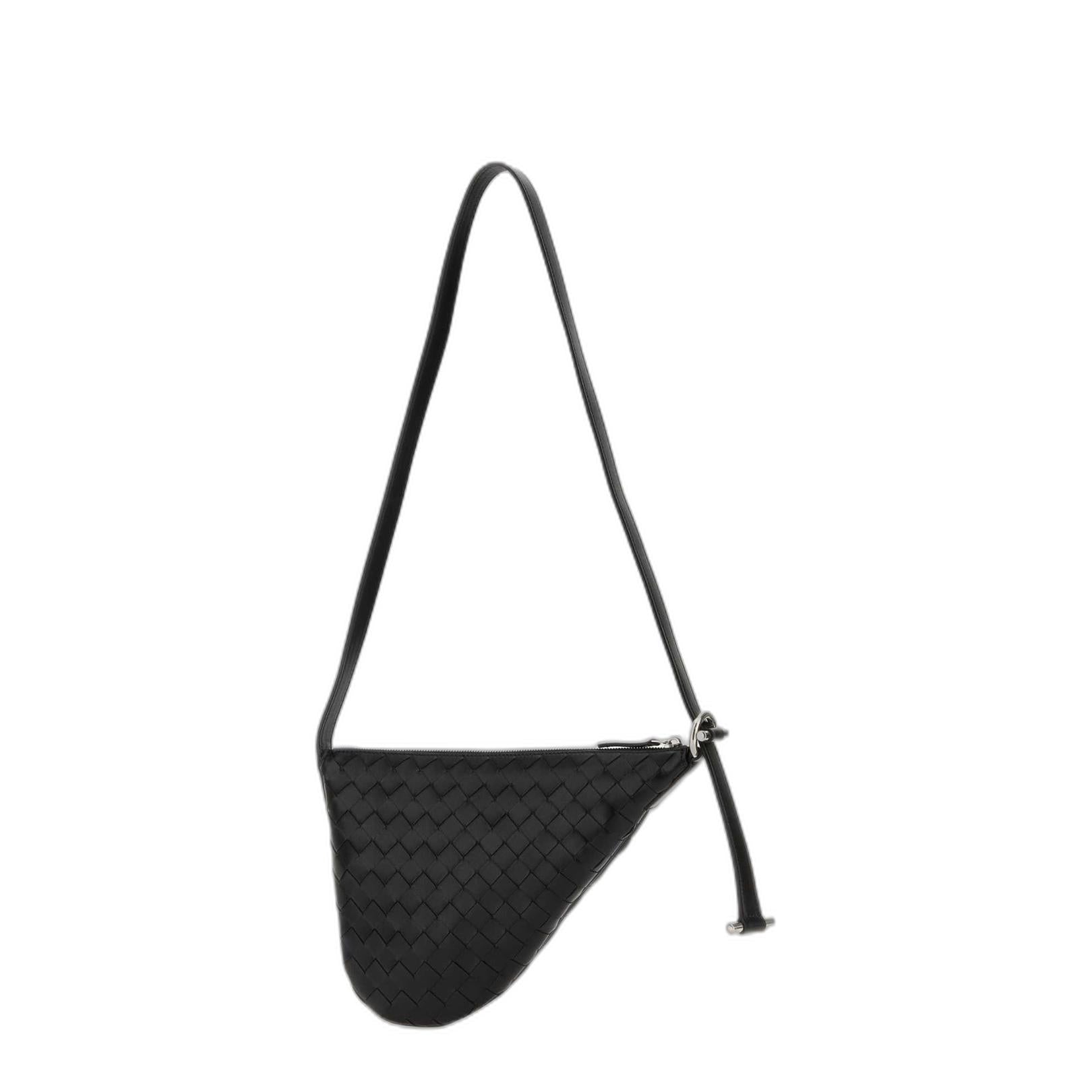 Borsa Virgule  In Pelle Intrecciata