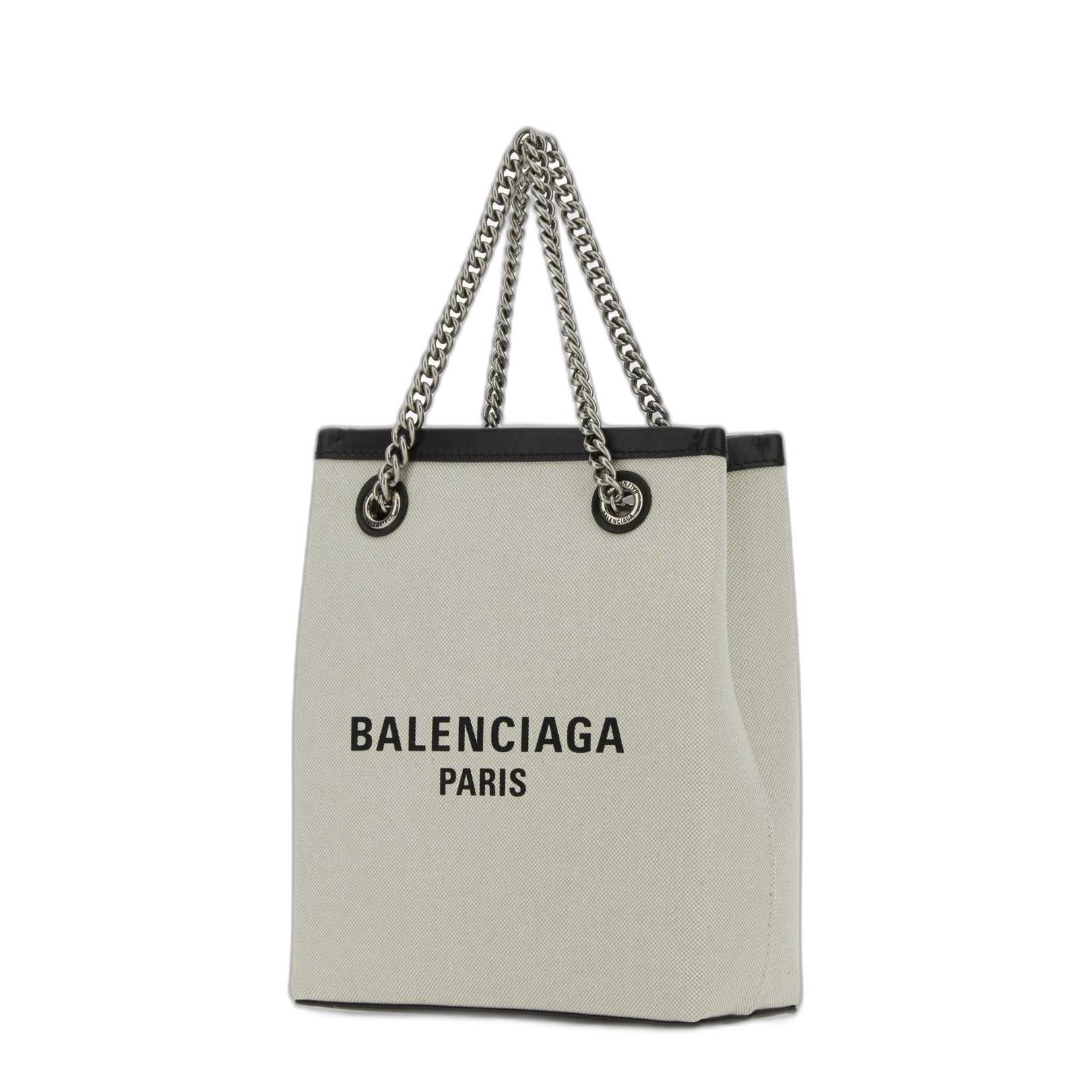 Duty Free Phone Holder In Light Beige Cotton Canvas