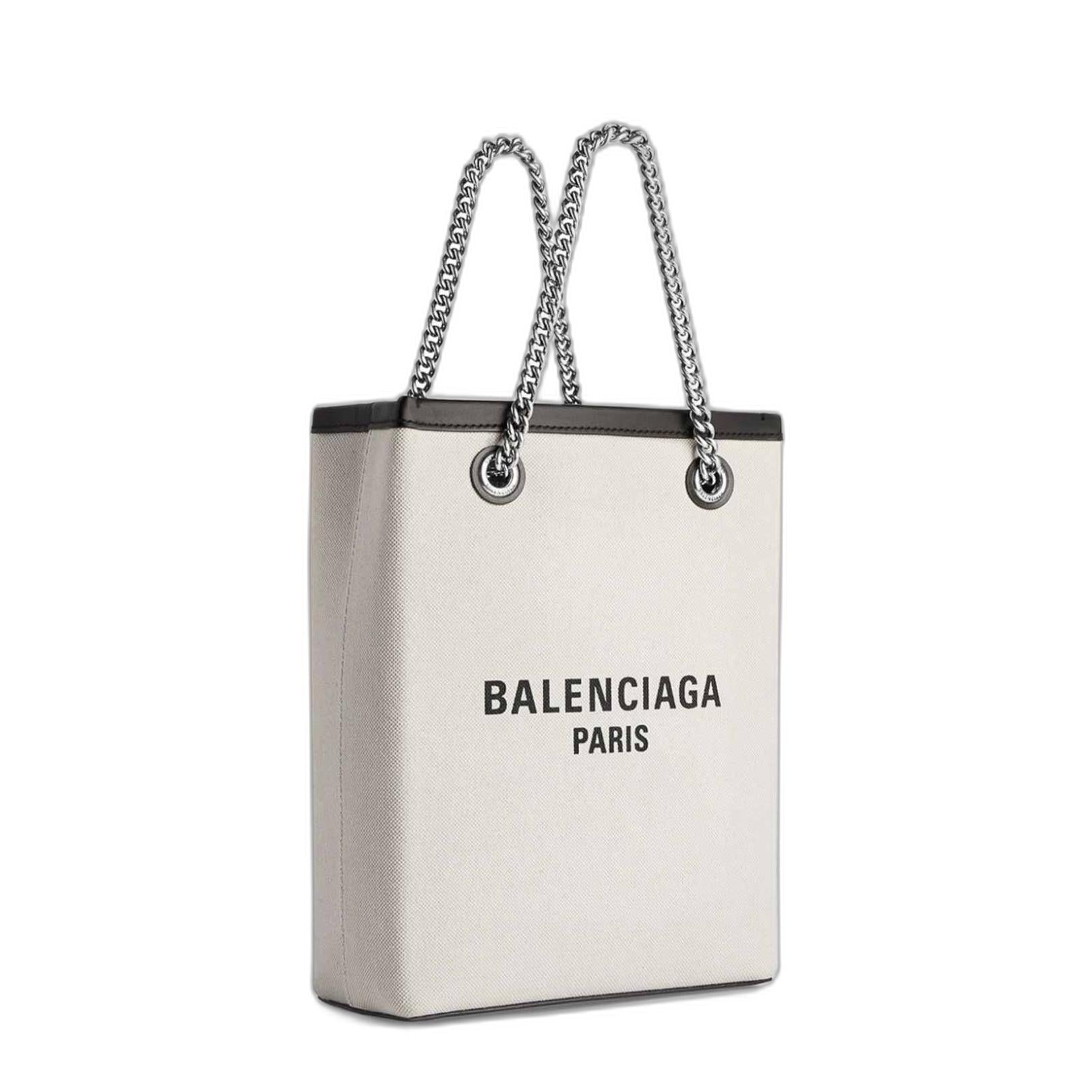 Duty Free Phone Holder In Light Beige Cotton Canvas