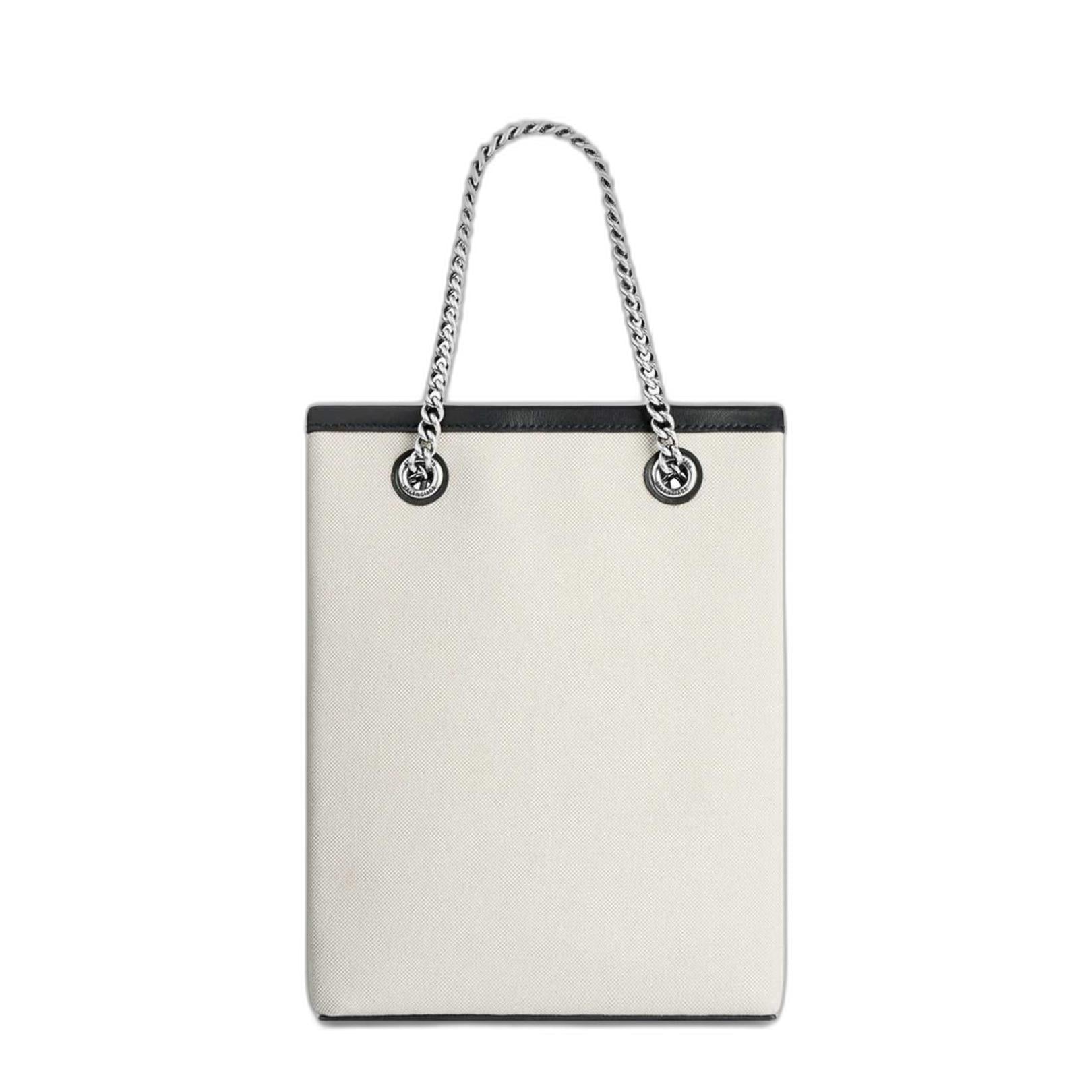 Duty Free Phone Holder In Light Beige Cotton Canvas