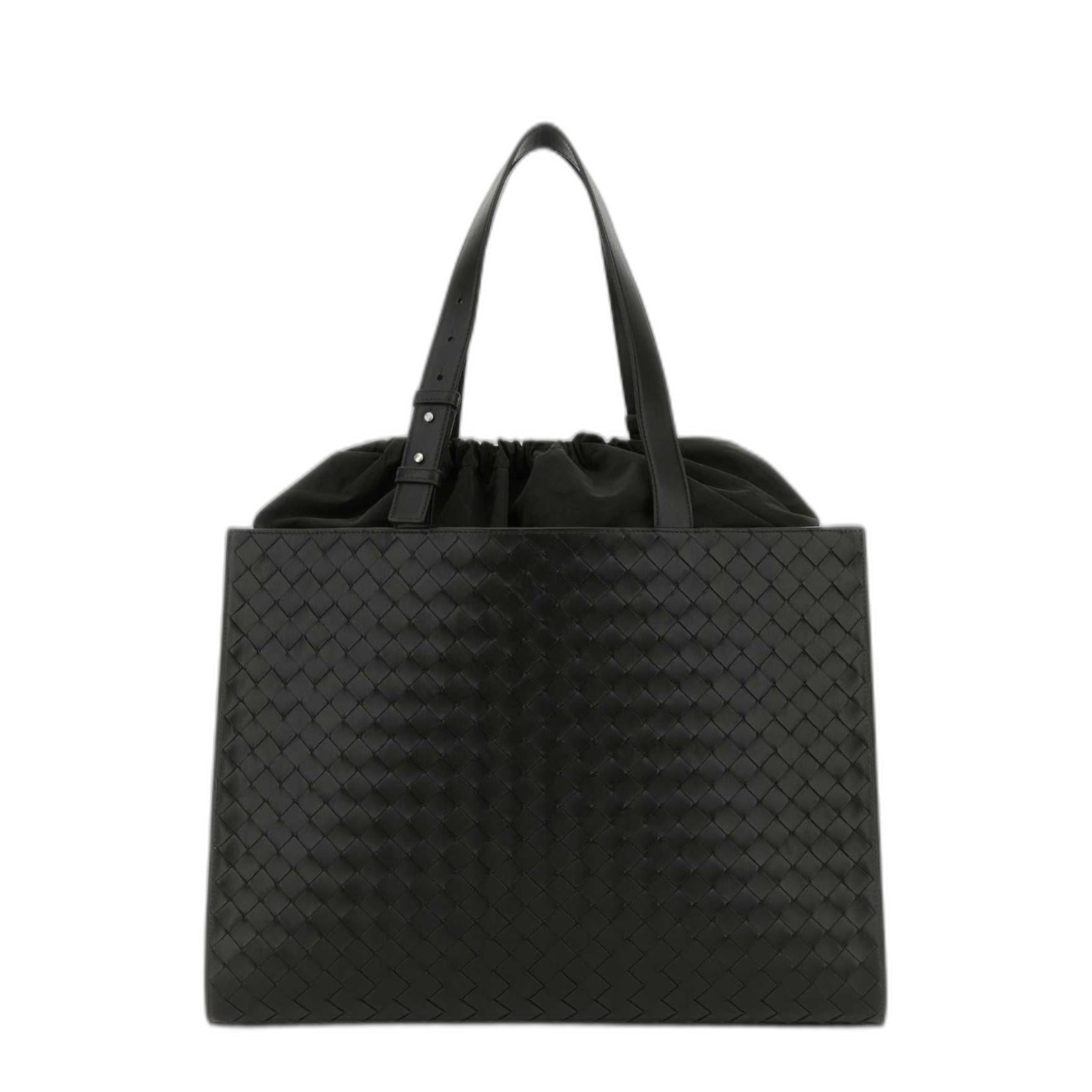 Dark Green Woven Tote Bag