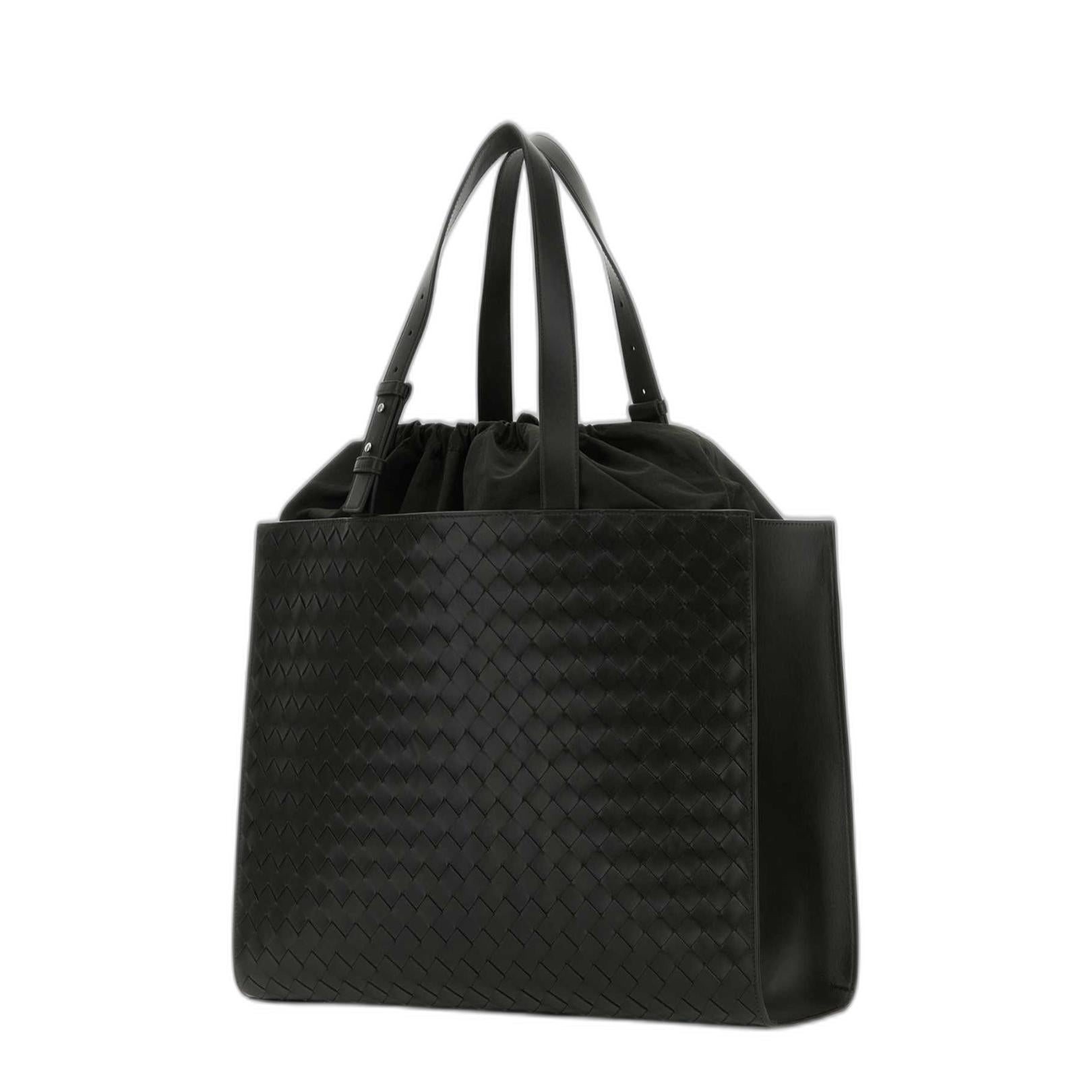 Dark Green Woven Tote Bag