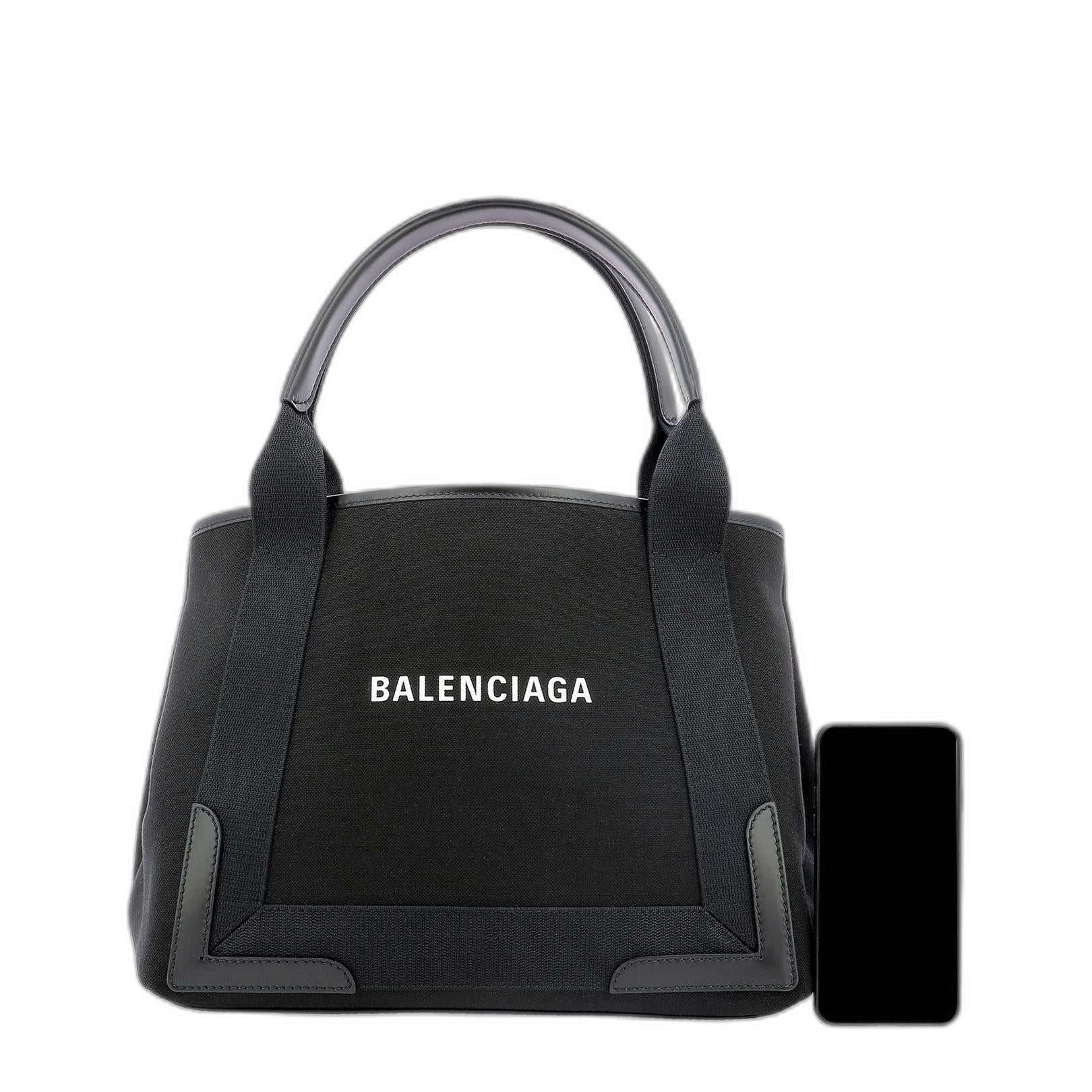 Cabas Small Top Handle Bag, silver hardware