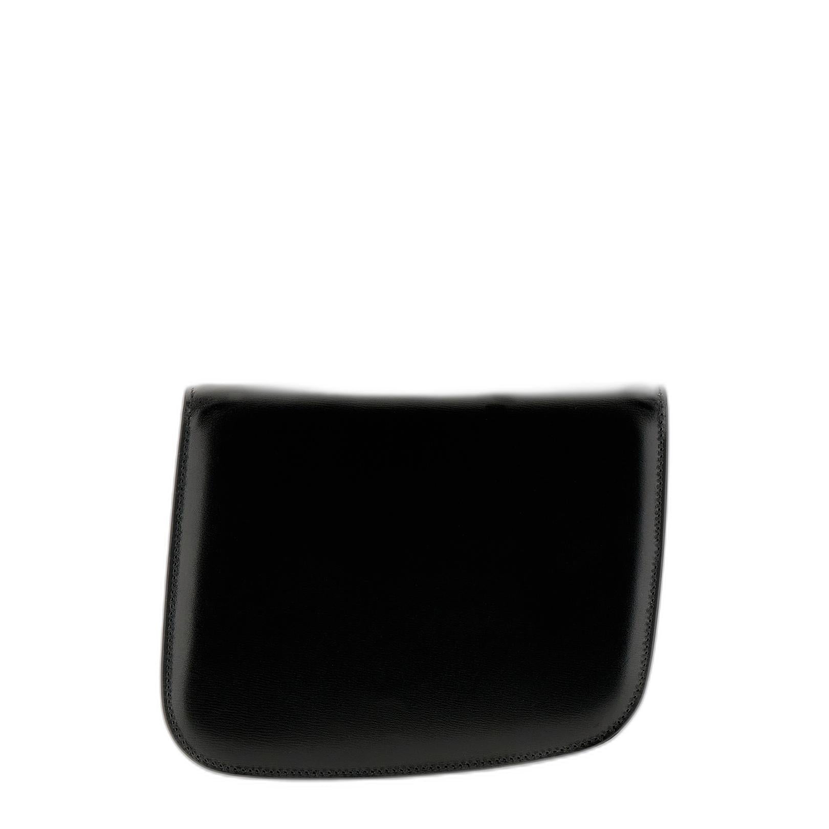Ferragamo Black Leather Small Fiamma Crossbody Bag