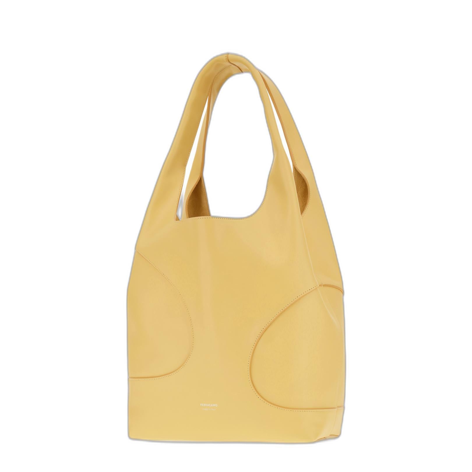 Ferragamo Yellow Leather Shoulder Bag