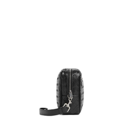 Intrecciato Pouch With Wristlet in Black