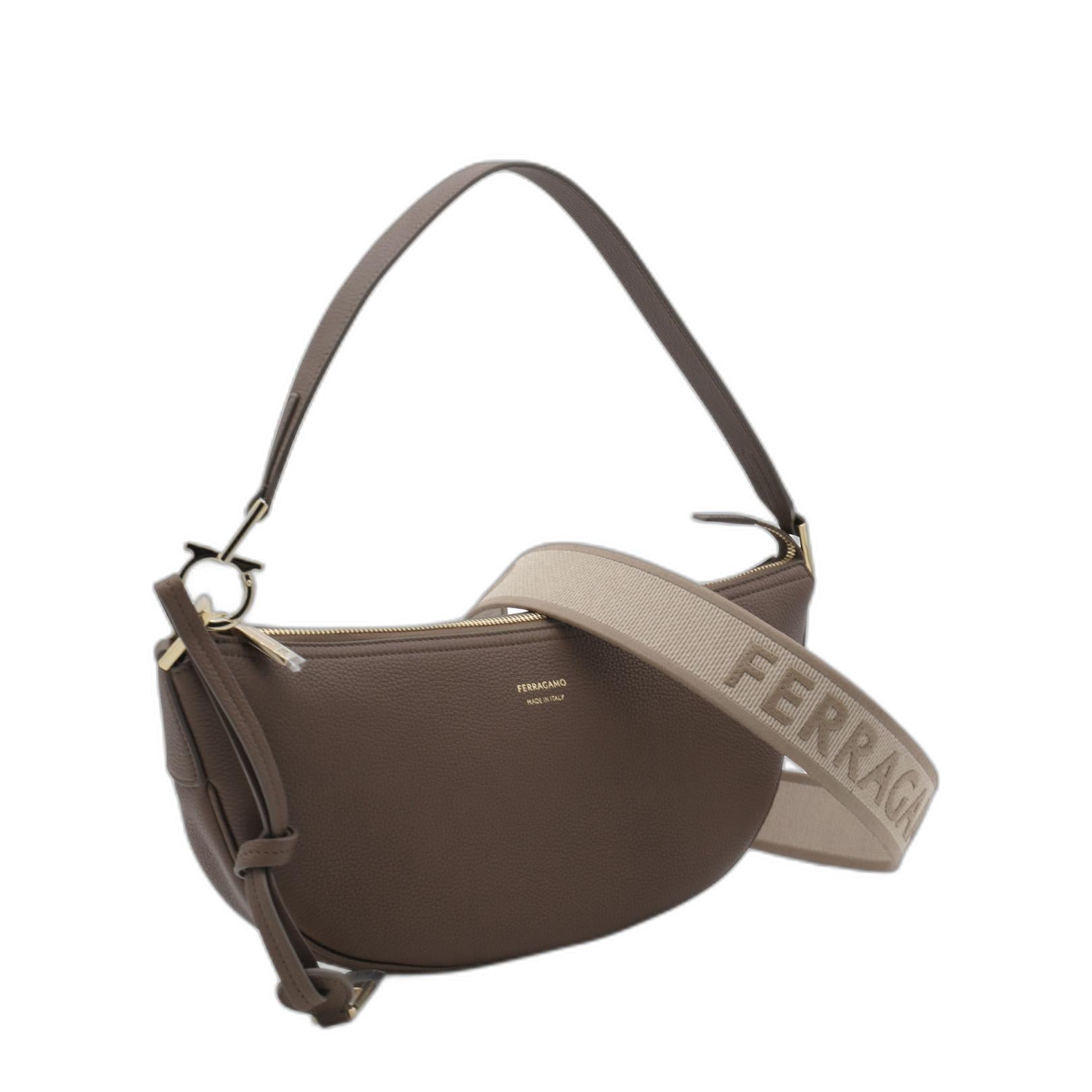 Ferragamo Brown Leather Crossbody Bag
