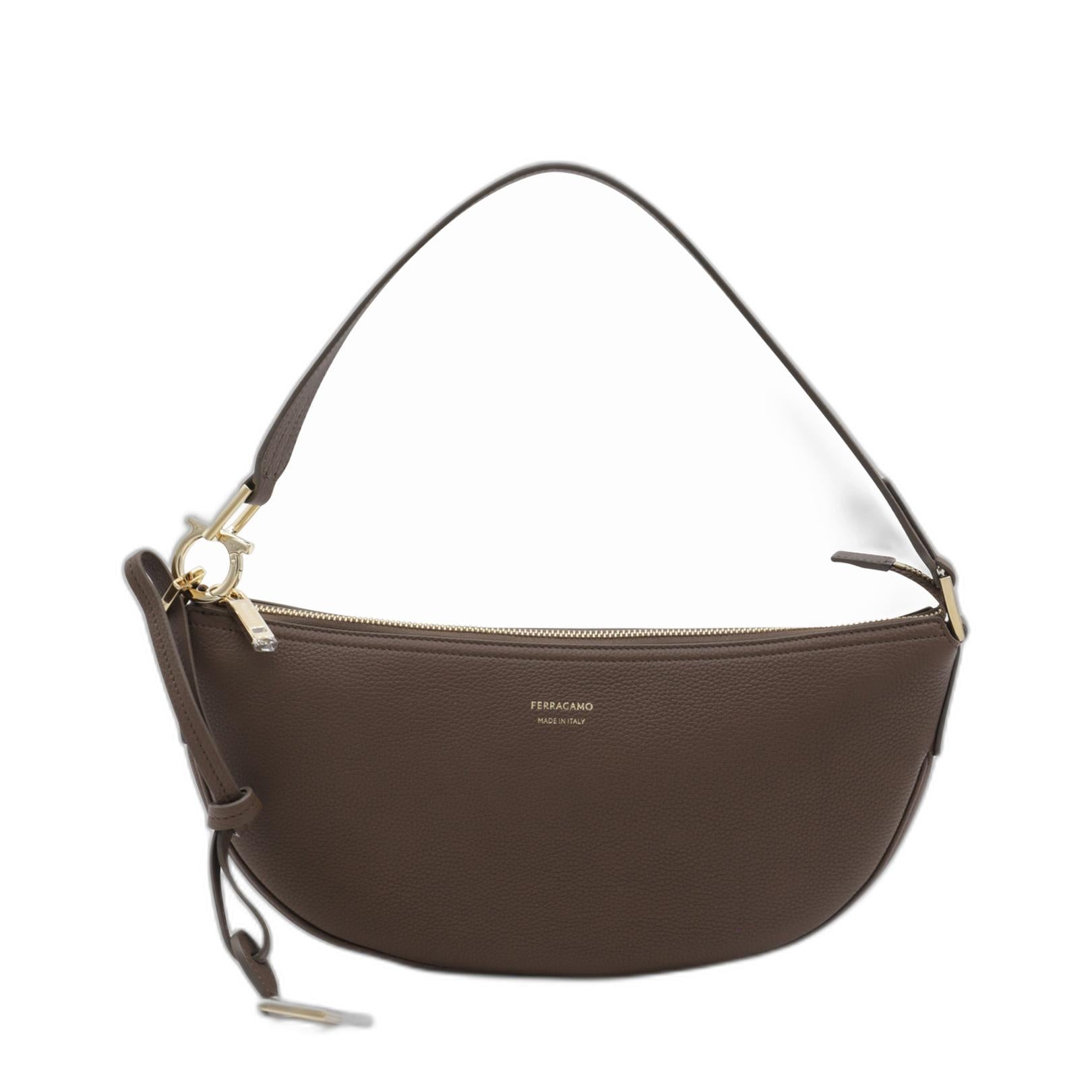 Ferragamo Brown Leather Crossbody Bag