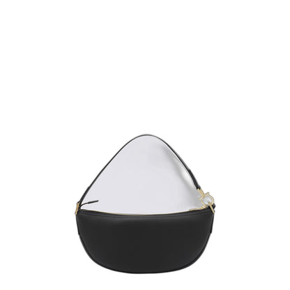 Ferragamo Black Leather Hobo Xs Crossbody Bag