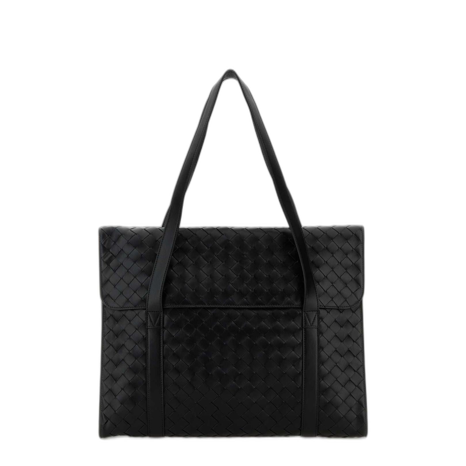 Intrecciato Portfolio in Black