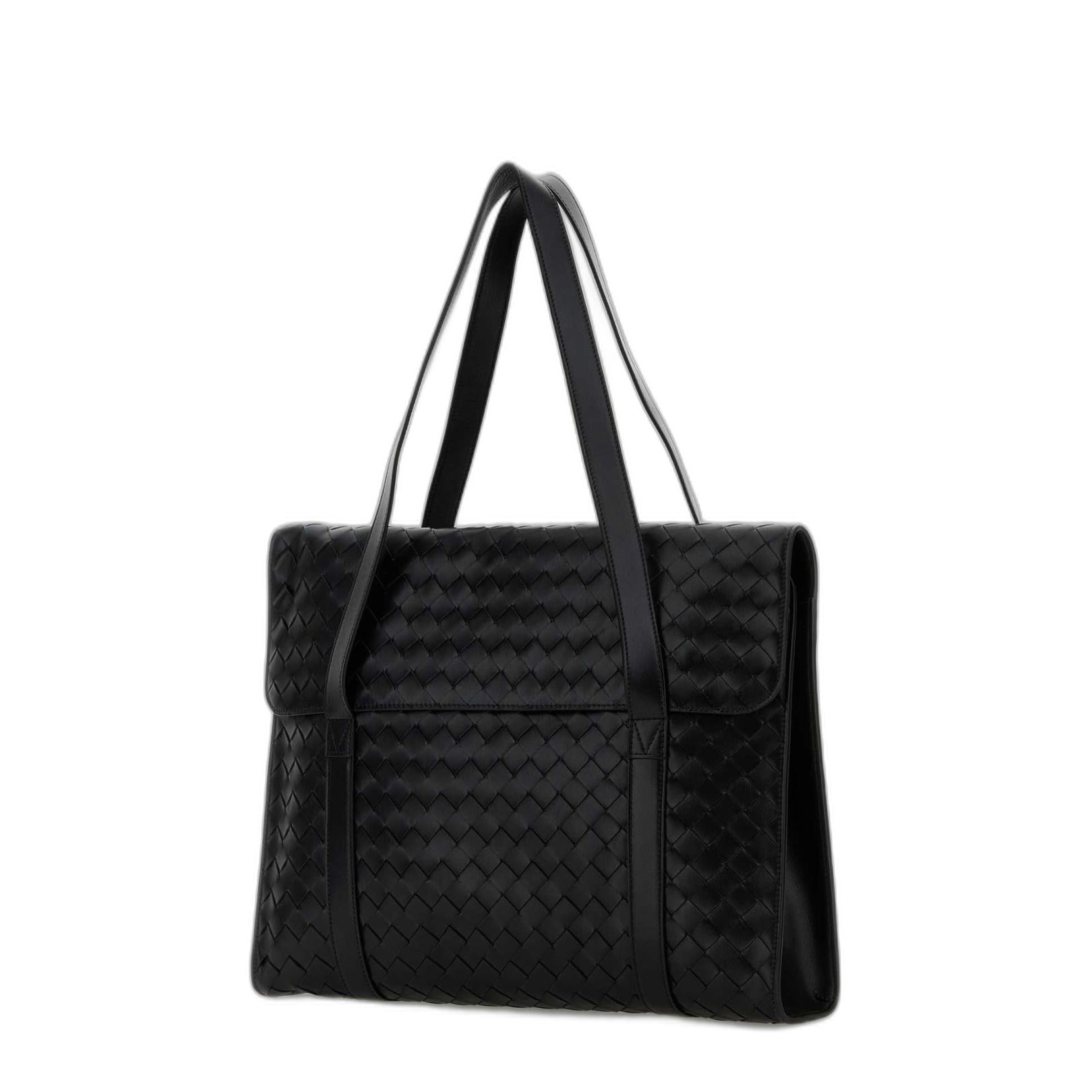 Intrecciato Portfolio in Black