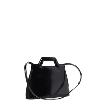 Wanda Leather Tote Bag in Black