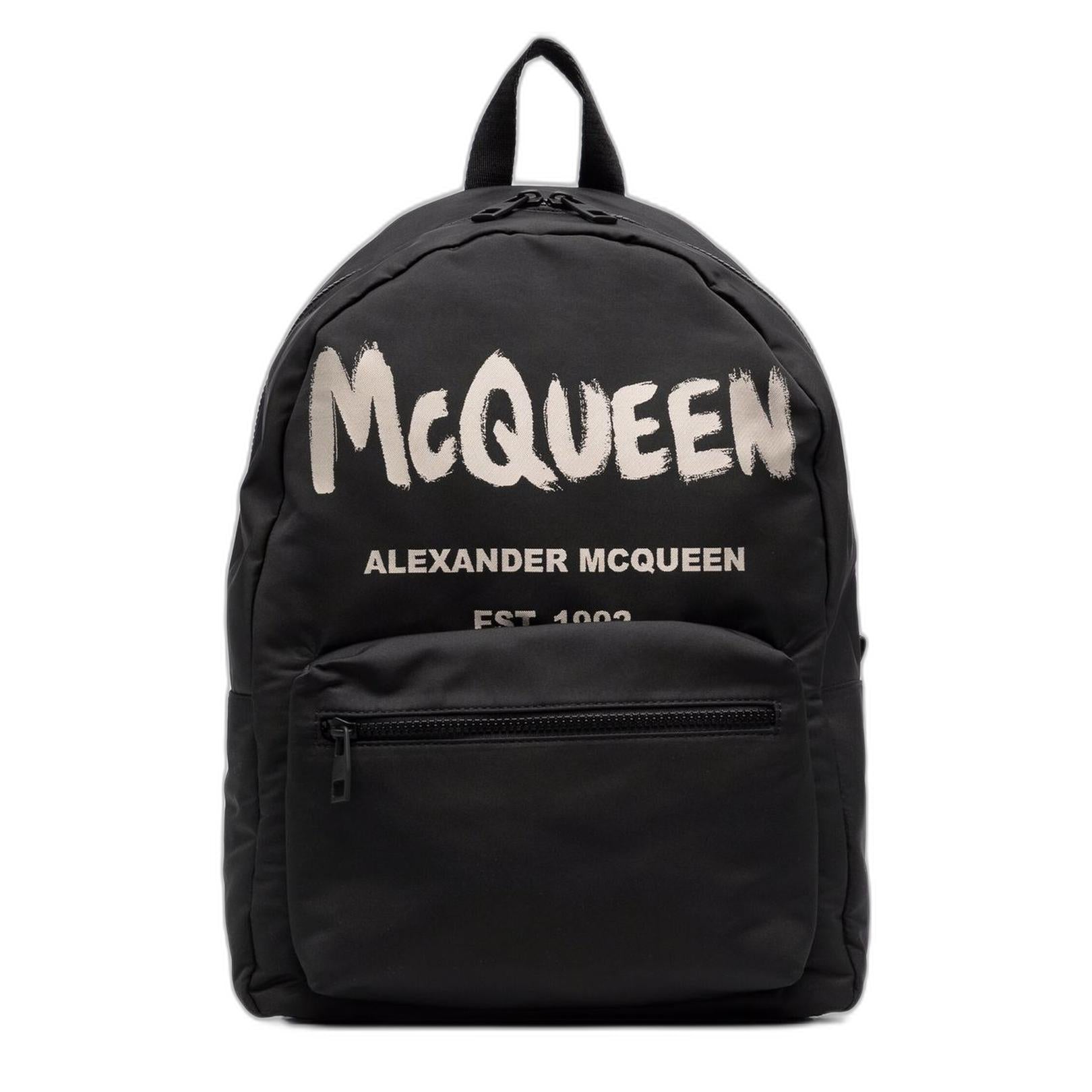 Alexander Mcqueen Graffiti Metropolitan Fabric Backpack