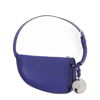 Dark Blue Shield Leather Shoulder Bag