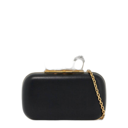 Knuckle Clutch With Chain in Black