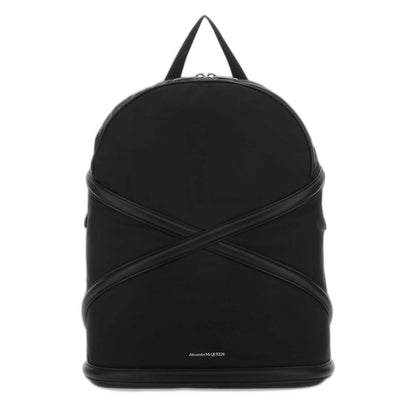 Black Nylon Harness Backpack