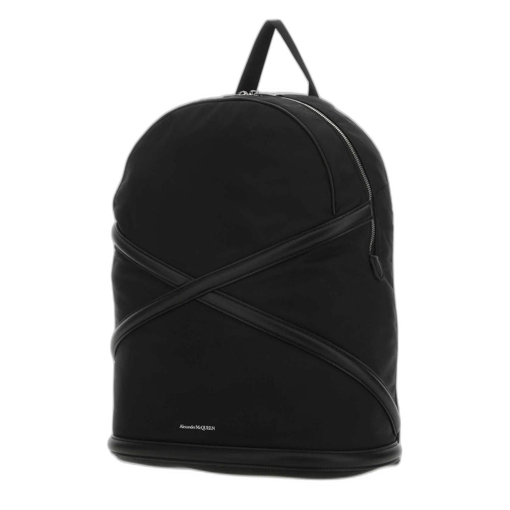 Black Nylon Harness Backpack
