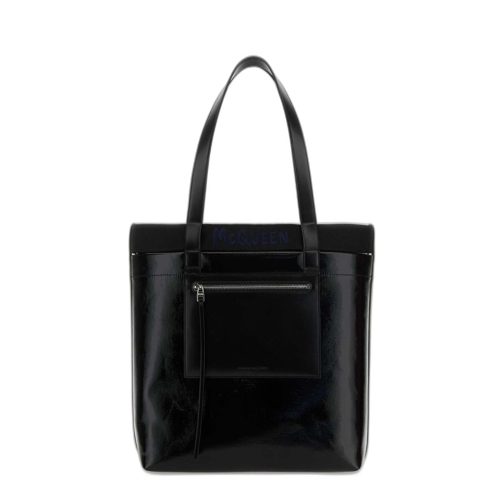 Black Fabric Shopping Bag