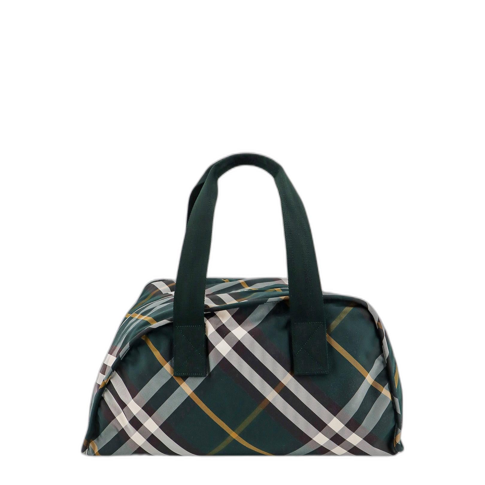 Shield Duffle Check Green Bag
