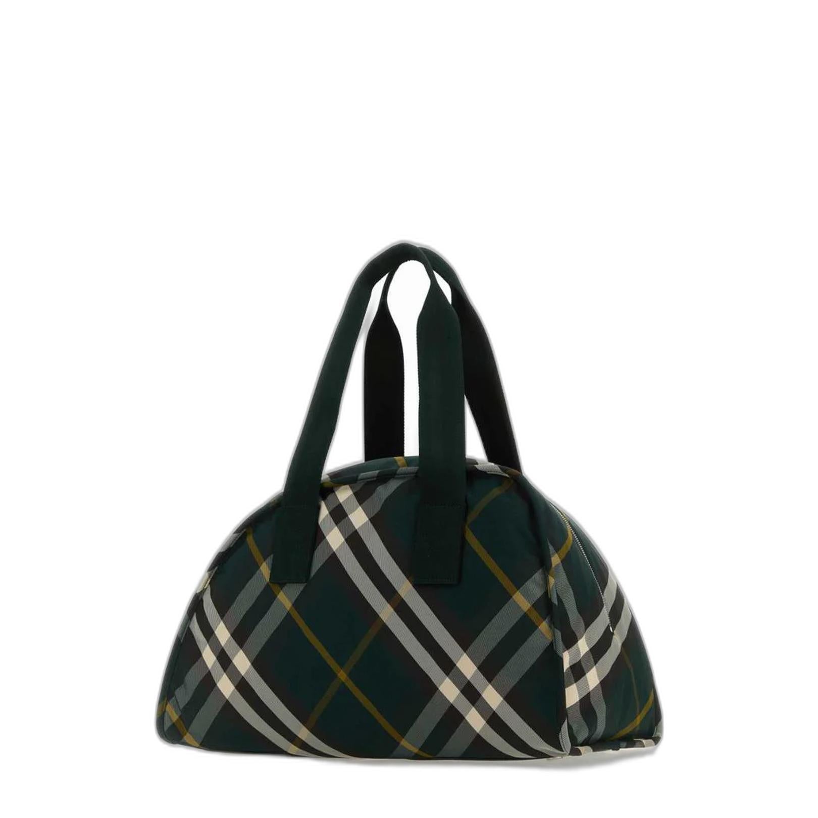 Shield Duffle Check Green Bag