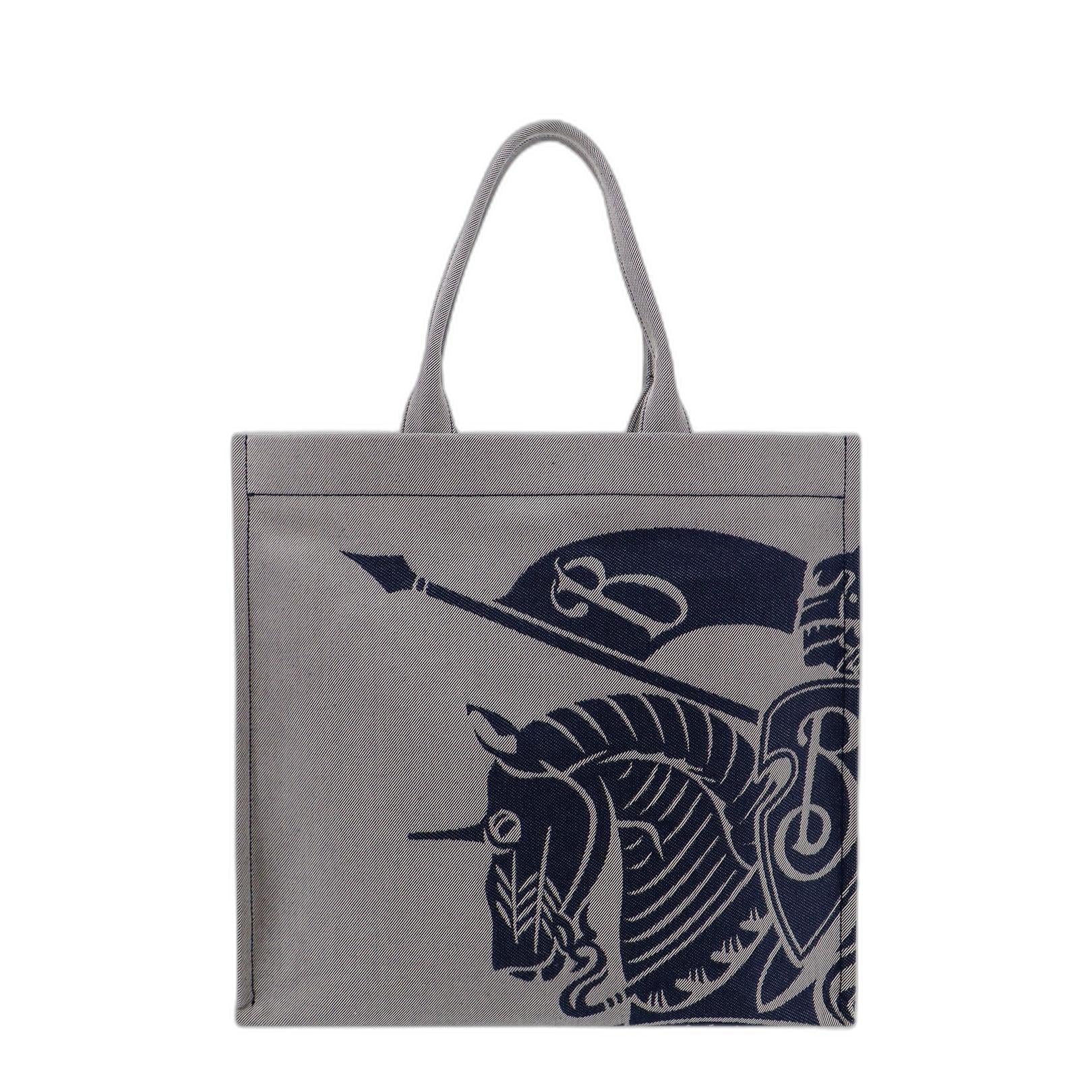 Grey Equestrian Knight Tote Bag