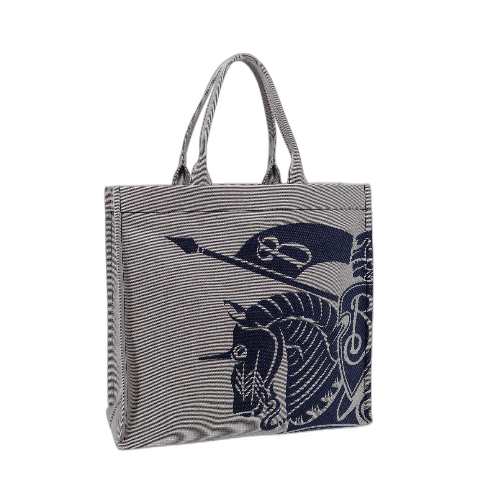 Grey Equestrian Knight Tote Bag