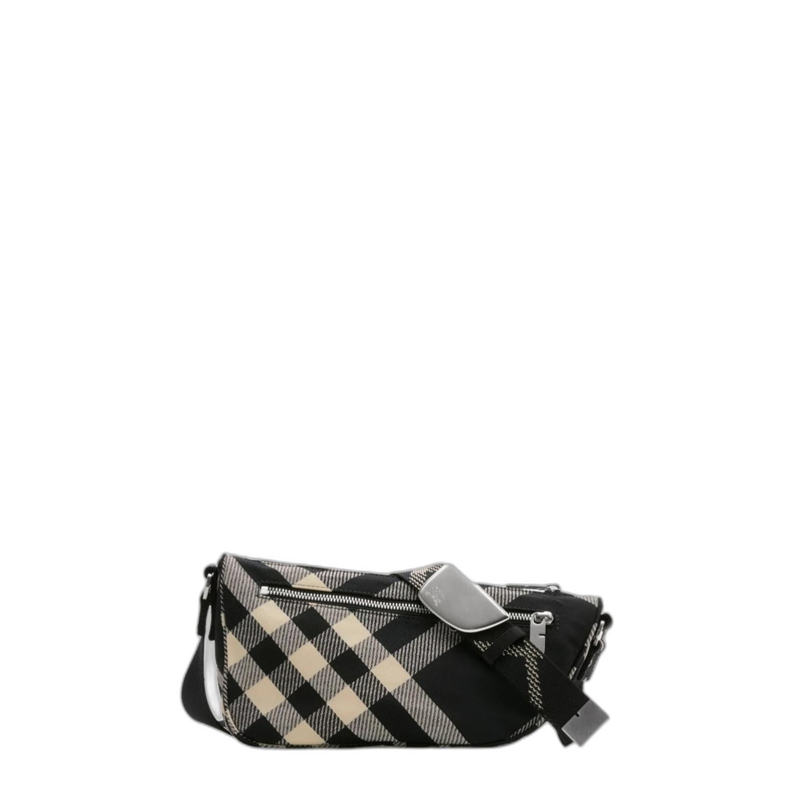 Small Shield Checked Messenger Bag