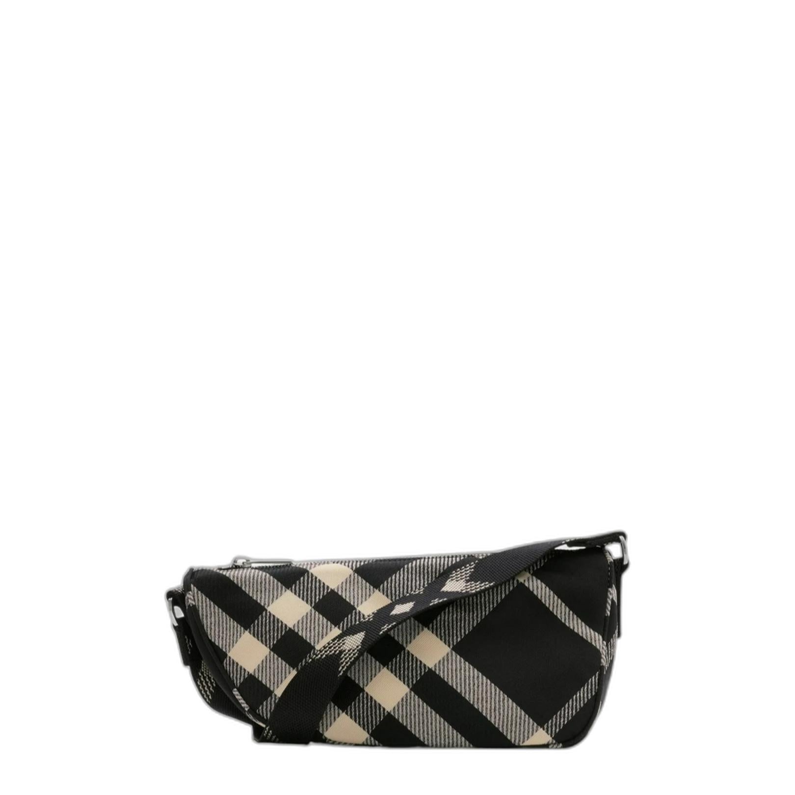 Small Shield Checked Messenger Bag