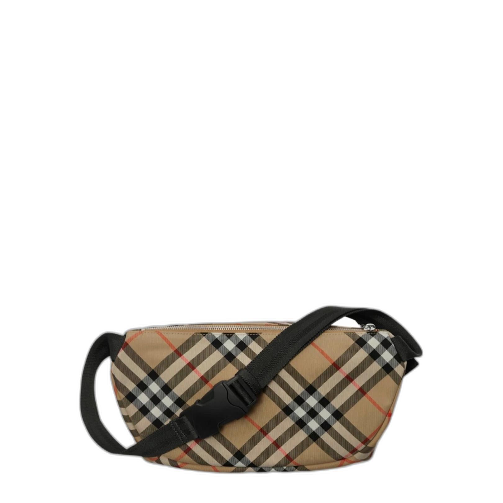 Check Belt Bag in Sand