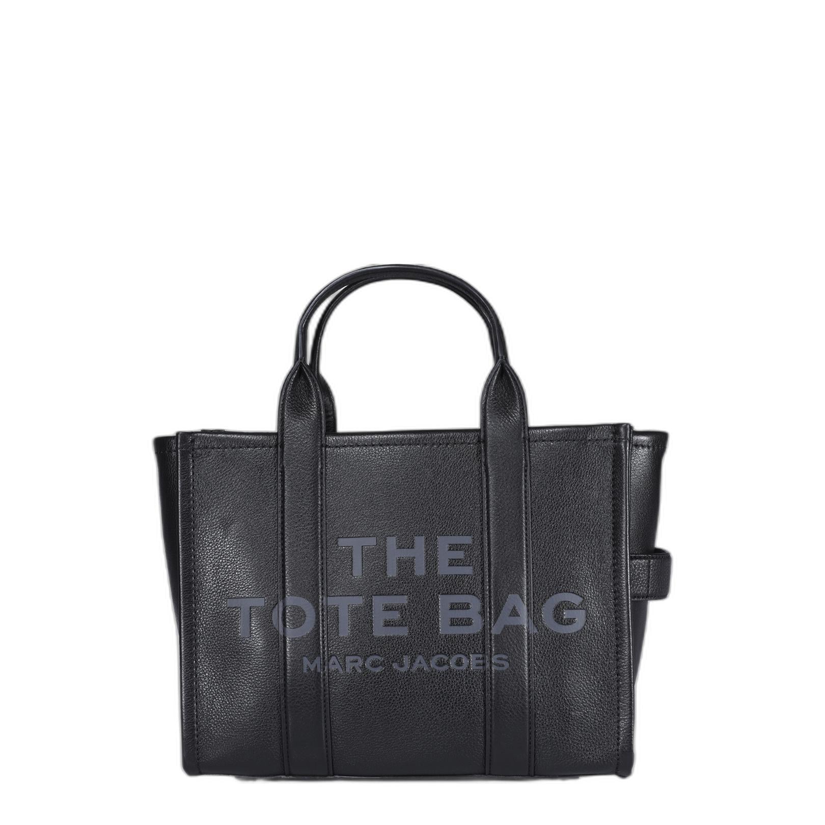 Medium Tote Bag In Black Leather