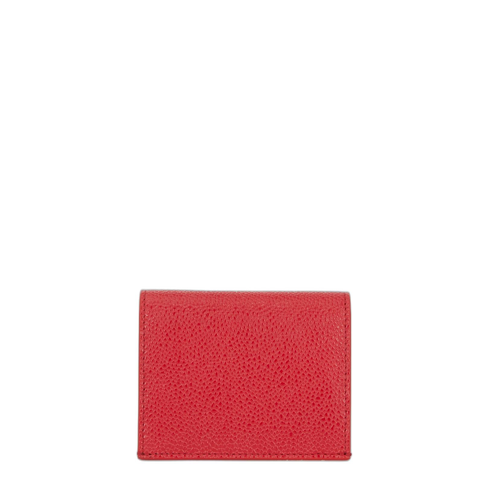 Pebble Grain Leather Anchor Double Card Holder