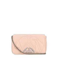 Small Leather Shoulder Bag - Light Pink