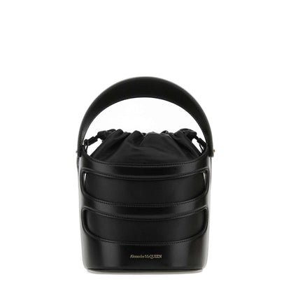 Black Leather The Rise Bucket Bag