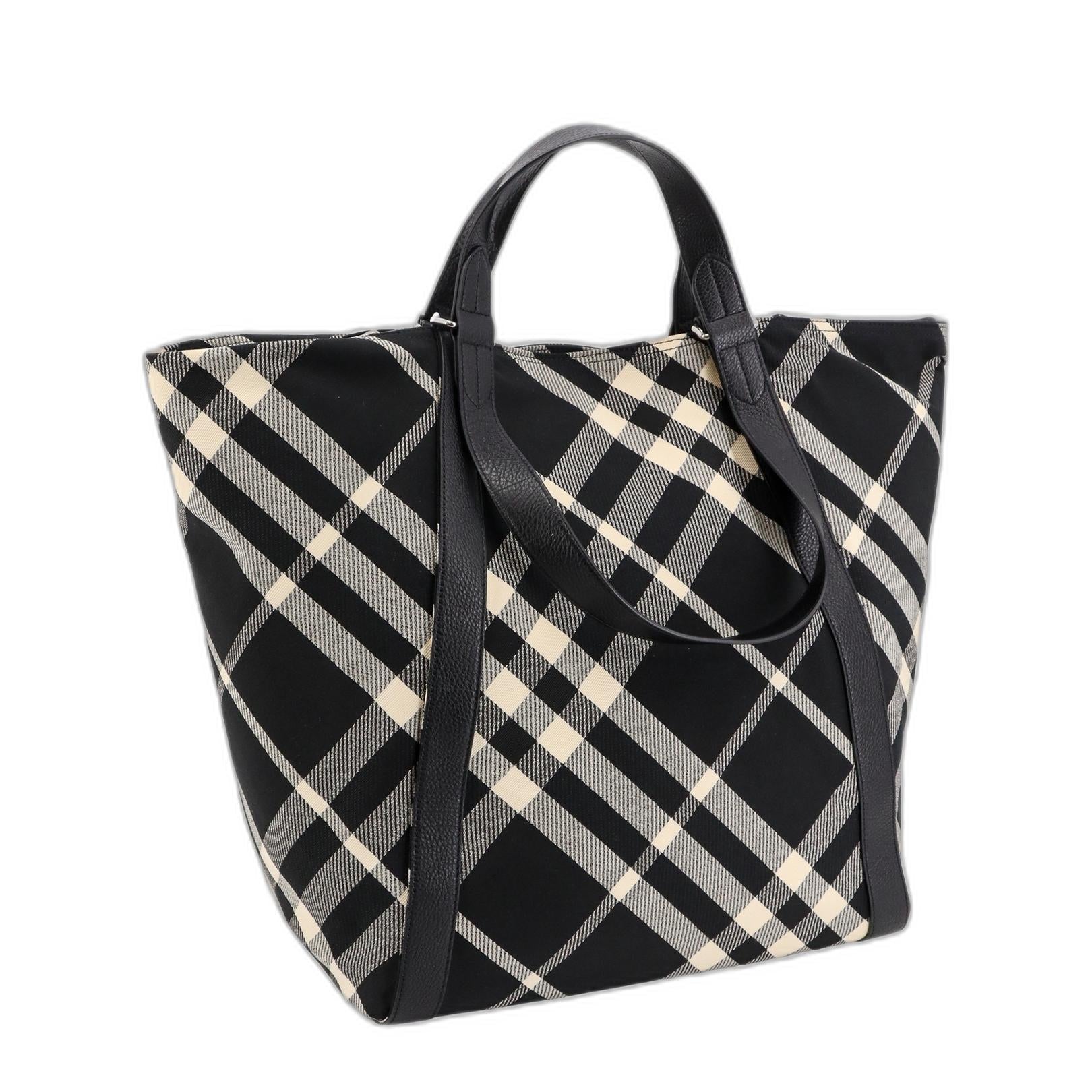 Check Jacquard Tote Bag