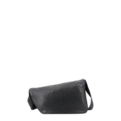 Slate Leather Shield Crossbody Bag