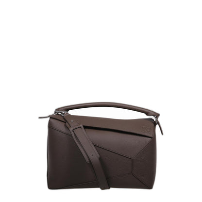 Large Puzzle Edge Bag In Grained Calfskin