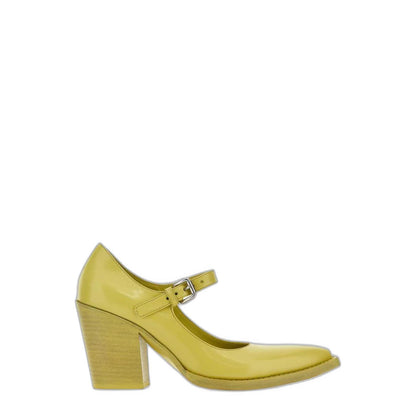 Acid Green Leather Pumps