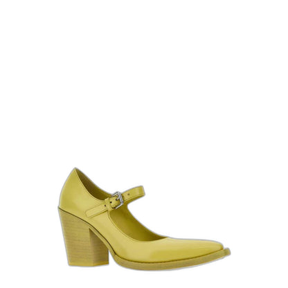 Acid Green Leather Pumps