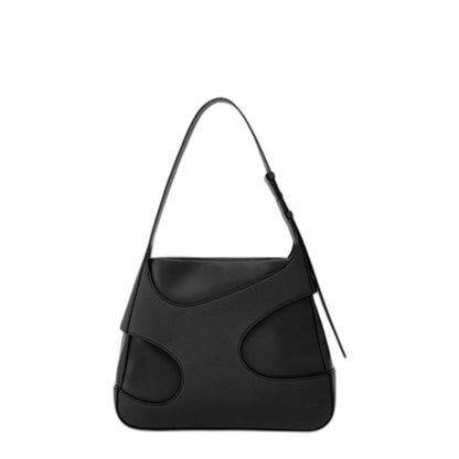 Ferragamo Shoulder Bag With Cut-Out Detailing M In Black