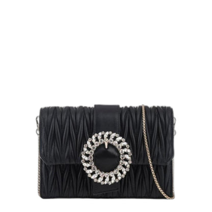 马特拉塞凸纹搭扣细节单肩包