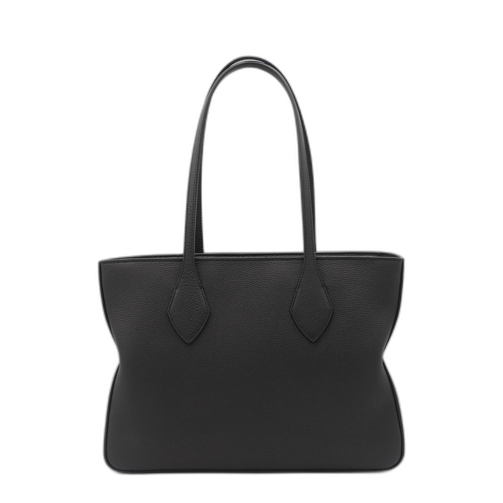 Ferragamo Black Leather Tote Bag