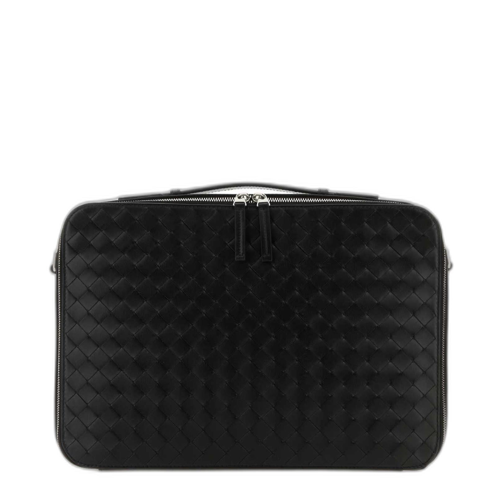 Getaway Slim Business Bag In Intrecciato Vn