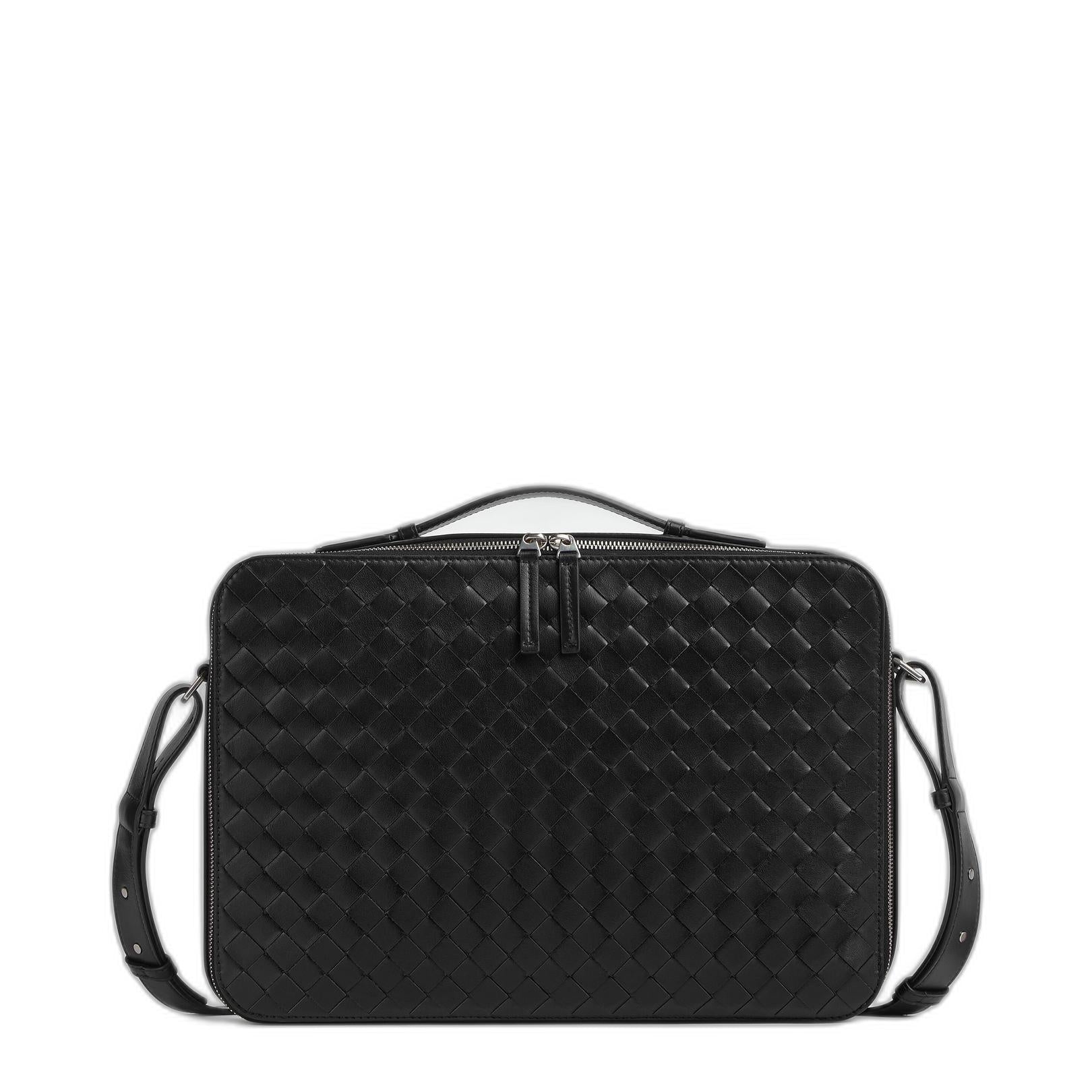 Getaway Slim Business Bag In Intrecciato Vn