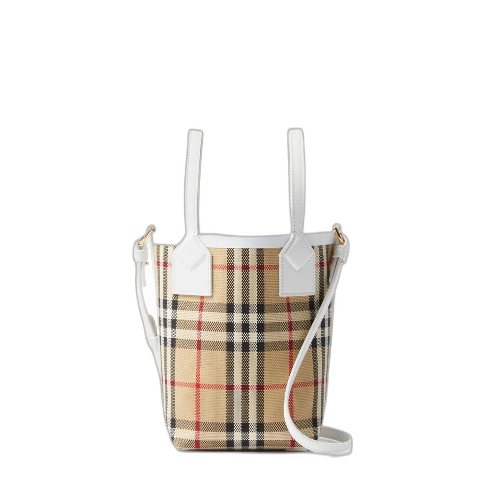 Mini London Beige Canvas Handbag
