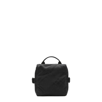 Check Jacquard Crossbody Bag in Black