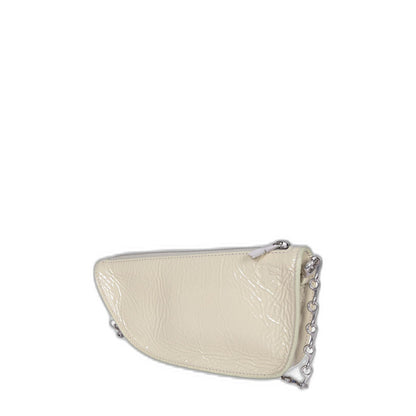 Micro Shield Small Lamb Leather Crossbody - Beige