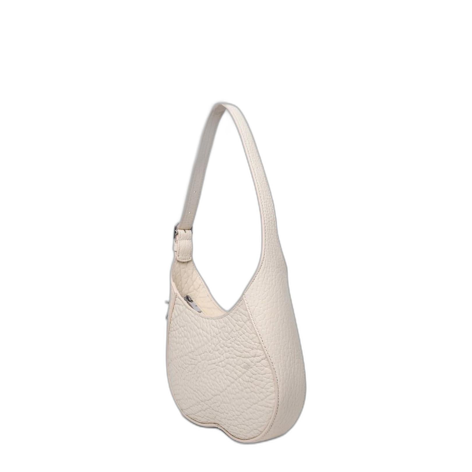 Small Chess Ivory Leather Bag
