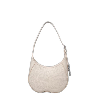 Small Chess Ivory Leather Bag