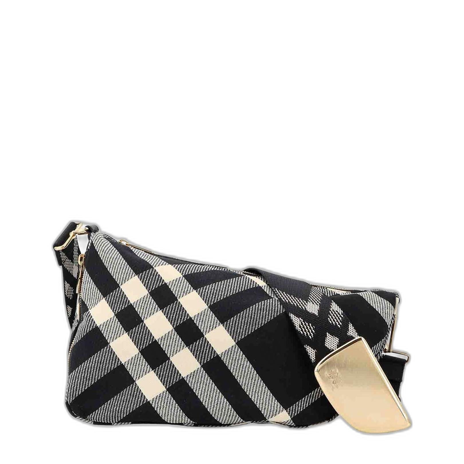 Shield Check Printed Shoulder Bag